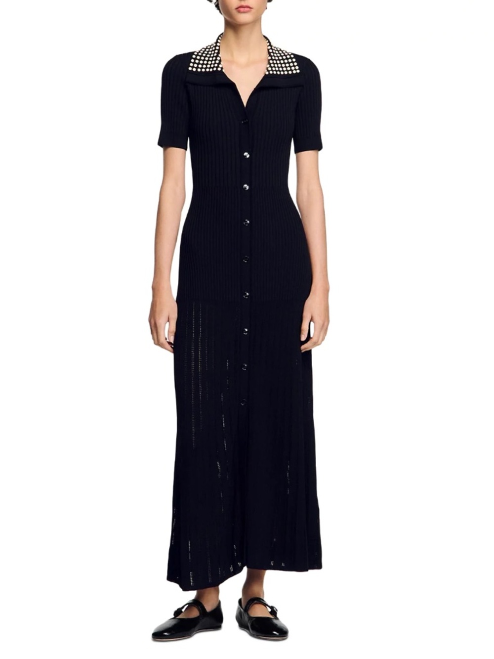 Elonie Knit Maxi Dress with Studs